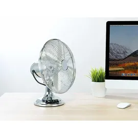 Sichler Haushaltsgeräte Vollmetall Tischventilator 30 cm Retro