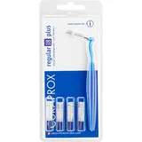 Curaprox Interdentalbürsten CPS 18 regular plus, violett, 2 mm Durchmesser, 8 mm Wirksamkeit, Set mit 5 Zahnzwischenraum-Bürsten CPS regular 18 und Halter UHS 451