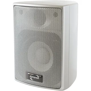 Dynavox AS-301 Satelliten-Lautsprecher, Paar, für Heimkino oder Büro, kompakte Surround-Box, Wandmontage, Silber
