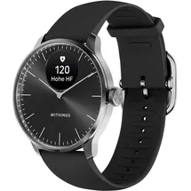 Withings ScanWatch Light 37 mm schwarz, Sport Fluorelastomer-Armband schwarz
