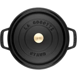 Staub Cocotte 18 cm rund schwarz