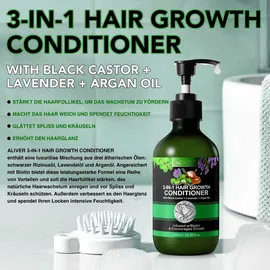 Aliver 3-in-1 Rizinus Lavendel Argan Haarspülung 2x300 ml