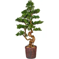 OTTO home Kunstbonsai OTTO HOME "Perreux", grün, B:44cm H:125cm, Kunststoff, Kunstpflanzen, im Magnesiatopf