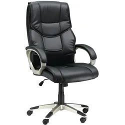 HOMCOM Bürosessel Kunsterleder, Nylon, Metall