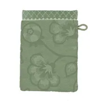 Pip Studio Jasmin Jaquard Waschhandschuh 16 x 22 cm grün