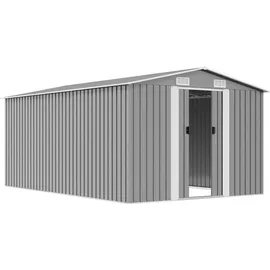 vidaXL Geräteschuppen 3,78 x 2,45 m grau