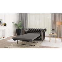 S-Style Möbel 2-Sitzer Jeff Chesterfield Sofa mit Schlaffunktion, mit Bettfunktion, mit Wellenfederung schwarz