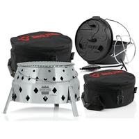 BBQ-Toro Dutch Oven Set mit Dutch Oven Grill "DOKING" 6-tlg.