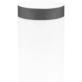 GLOBO Außenleuchte Hauswandlampe Wandfackel anthrazit opal Wandlampe Bewegungsmelder, Edelstahl, E27 Fassung, DxH 7,6x41 cm, 2er Set