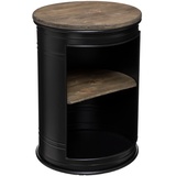 Atmosphera Créateur d'intérieur Atmosphera - Couchtisch Diego - schwarz - Metall & Holz D33-5 cm - Schwarz