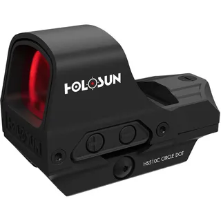 Holosun HS510C Offenes Reflex Rotpunktvisier, wechselbares 2MOA Punkt, 65MOA Kreis Absehen, Solarzelle, Picatinny Schiene, für Jagd, Sportschießen, Softair, Open Reflex red... - 70127430