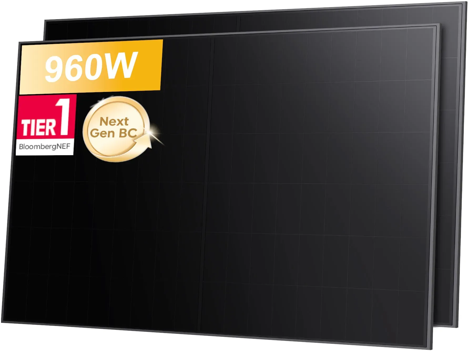Sunpro 480Wp BC Bifaziale Full Black Solarmodule für Balkonkraftwerke Photovoltaik Glas-Glas, by Powerness - 2 Stücke / Selbstabholung