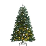 vidaXL Künstlicher Weihnachtsbaum Klappbar 300 LEDs & Kugeln 180 cm