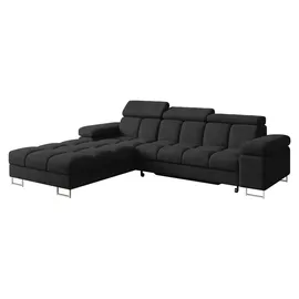 altdecor Ecksofa Cord mit Schlaffunktion 2-Sitzer Beige