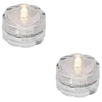 XMAS KING Teelicht 06782 LED-Teelicht 2er Set warmweiß Wasserdicht Batterie außen innen