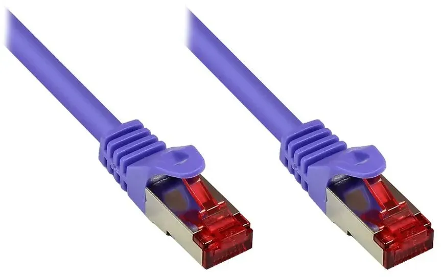 Alcasa RJ45-RJ45, m-m, 2m Netzwerkkabel Violett Cat6 S/FTP (S-STP)
