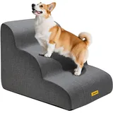 Hundetreppe mit 30D Hochdichtem Schaum & ExtraBreiten Stabilen 3 Stufen 40 cm...