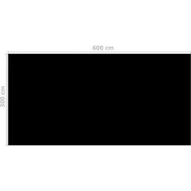 vidaXL Poolabdeckung Schwarz 600×300 cm