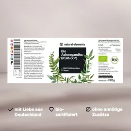 Natural Elements Bio Ashwagandha KSM-66 Kapseln 180 St.