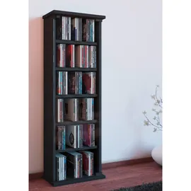 VCM CD-Regal Vetro 31 x 18 x 92 cm Schwarz