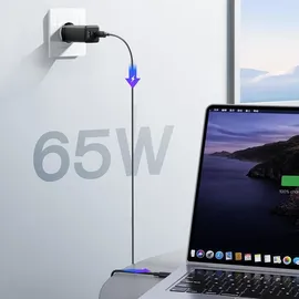 OEM Usb-a/usb-c-gan-wandladegerät (65 W) Mit 100-w-usb-c-kabel (1,2 M) - Schwarz