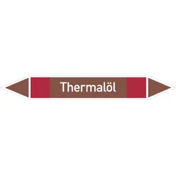 Rohrleitungskennzeichen Thermalöl - 100x15 mm Folie selbstklebend