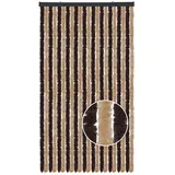 arsvita Flauschvorhang 80x200 cm in Unistreifen beige - braun, Perfekter Insekten- und Sichtschutz für Ihre Balkon- und Terrassentür, viele Farben