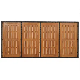 vidaXL Gartentisch mit Holzplatte 190 x 90 x 75 cm Schwarz