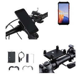 K-S-Trade für Ulefone Armor X9 Smartphone-Halterung, (Handyhalterung das Fahrrad Halter Lenkstange Fahrradhalterung) schwarz