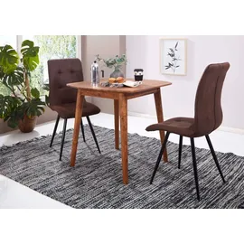 FineBuy Sheesham Ø 80 cm braun