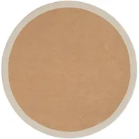 carpetfine Sisalteppich carpetfine "Sisal", beige Creme H:5mm Ø:80cm, Sisal, Teppiche, Sisalteppich, mit Bordüre, Anti-Rutsch Rückseite