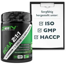 GEN GERMAN ELITE NUTRITION BCAA 2:1:1 Neutral Pulver 500 g