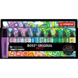 Textmarker - STABILO BOSS ORIGINAL - ARTY - 10er Pack - mit 10 verschiedenen Farben
