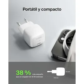Belkin Netzladegerät USB-C 30W PD & PPS Techn. weiß WCA008kqWH