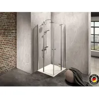 Dusbad Vital 2 Eckdusche mit Pendeltür links 87 x 80 cm ESG-Glas