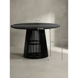 KADIMA DESIGN Esszimmertisch Ø 120 cm schwarz