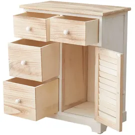 Mobili Rebecca Kommode 70 x 60 x 30 cm Braun / Weiß