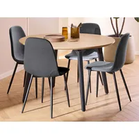 Actona GROUP »Essgruppe, Speisetisch mit Wohnzimmerstühlen«, (Set, 5 St.,