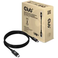 Club 3D USB 4 3x2 Typ-C Kabel USB-IF 8K60Hz PD 240W St./St. 1m schwarz CAC-1576