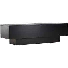 VCM Cuenca TV-Lowboard 160 x 47 x 45 cm Schwarz Glas/Holz/MDF/Melamin/Holzwerkstoff