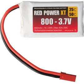 Red Power Akkupack LiPo 3,7 V 800 mAh 25 C Softcase JST, BEC