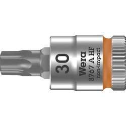 Knarreneinsatz Wera 8767 A HF Torx T30 Länge 28,0mm Antrieb 6,3mm (1/4'')