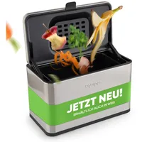 Equipps Bio Mülleimer 3L Silber Komposteimer Küche für Bio