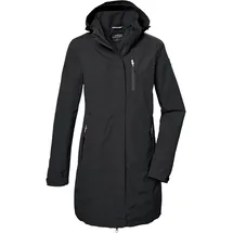 KILLTEC Parka KILLTEC "KOS 30 WMN PRK", Damen, Gr. 42, schwarz, Oberstoff: 100% Polyester, Futter: 100% Polyester (recycelt), Jacken Parka, Funktionsparka: wasser- und winddicht, atmungsaktiv, abnehmbare Kapuze