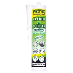 PETEC Karosserie & Dichtmasse weiss (290 ml) Metall-Klebstoff,Karosserieklebstoff,Hybridklebstoff,Glas-Metall-Klebstoff,Universalklebstoff weiß  94529