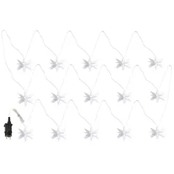 LED Lichterkette STERNE mit 15 LEDs warmweifl Timerfunktion IP44