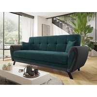 MIRJAN24 Schlafsofa Kaja, mit Schlaffunktion und Bettkasten, 3-Sitzer, Metallfüße, 228x90x93 cm grün