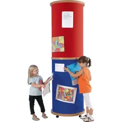 Mobile Litfaßsäule mit hochwertigem Stoffbezug