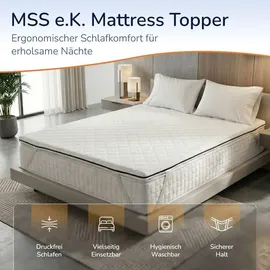 MSS e.K. Kaltschaum Matratzentopper 180 x 200 cm weiß