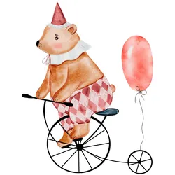 Bild mit Rahmen LÜTTENHÜTT "Bär mit Luftballon", bunt (farbe bild(er): bunt), B:50cm H:70cm T:0,2cm, Papier, Bilder, HD Premium Druck